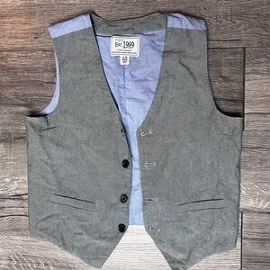 Gray Button-Up Vest for Boys